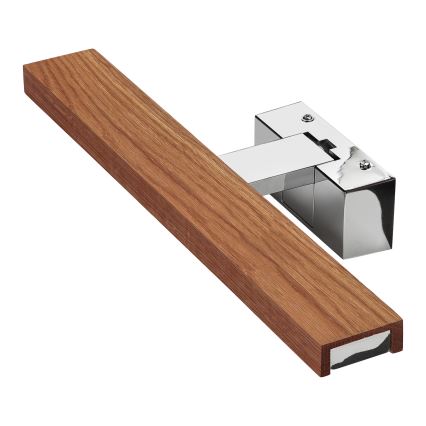 Brilagi - LED-belysning för badrumsspegel WOODY MIRROR 3-i-1 LED/8 W/230 V 40 cm IP44 blank krom/körsbärsek