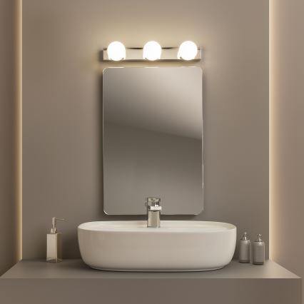 Brilagi - LED-belysning till badrumsspegeln HOLLYWOOD 3xLED/3W/230V 39 cm IP44 blank krom