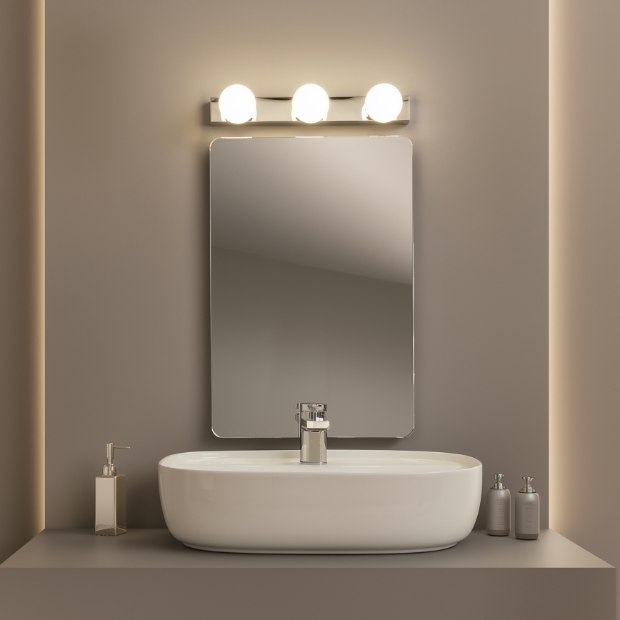 Brilagi - LED-belysning till badrumsspegeln HOLLYWOOD 3xLED/3W/230V 39 cm IP44 blank krom