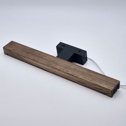 Brilagi - LED Badrumsspegelbelysning WOODY MIRROR LED/8W/230V 40 cm IP44 ek valnöt/svart