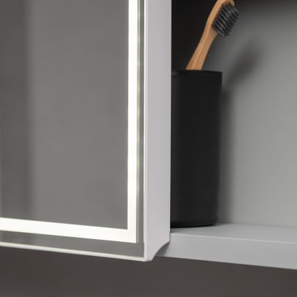 BRILAGI - LED-spegelskåp för badrum med bakgrundsbelysning NOTO SINGLE 78x65 cm