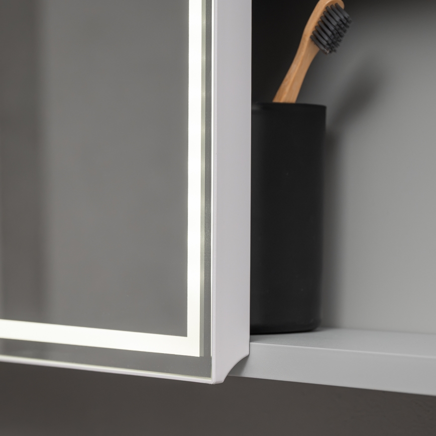 BRILAGI - LED-spegelskåp för badrum med bakgrundsbelysning NOTO SINGLE 78x65 cm