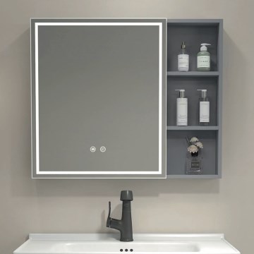 BRILAGI - LED spegelskåp för badrum med inbyggd belysning NOTO SINGLE 60x65 cm
