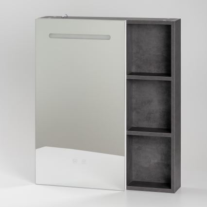 BRILAGI - LED-spegelskåp för badrum med integrerad belysning TRABIA SINGLE 60x70 cm