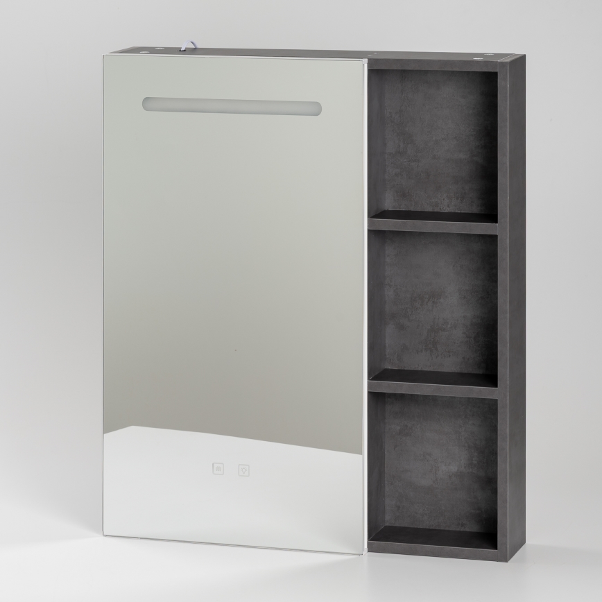 BRILAGI - LED-spegelskåp för badrum med integrerad belysning TRABIA SINGLE 60x70 cm