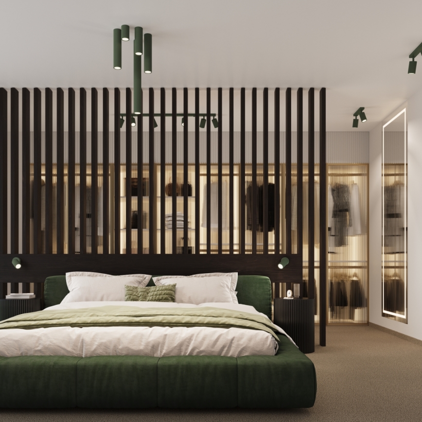 Brilagi - LED-spot CRESTO 1xGU10/10W/230V 10 cm grön