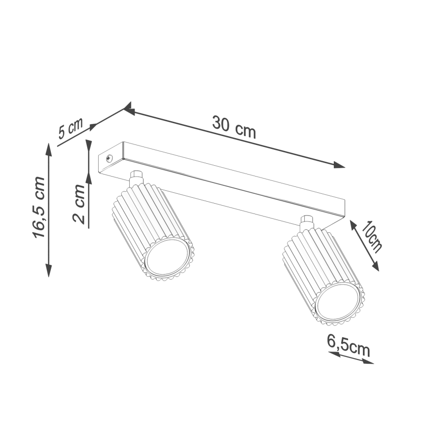 Brilagi - LED-spot CRESTO 2xGU10/10W/230V svart