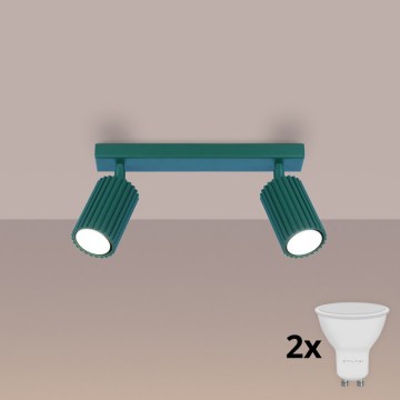 Brilagi - LED-spot CRESTO 2xGU10/10W/230V turkos