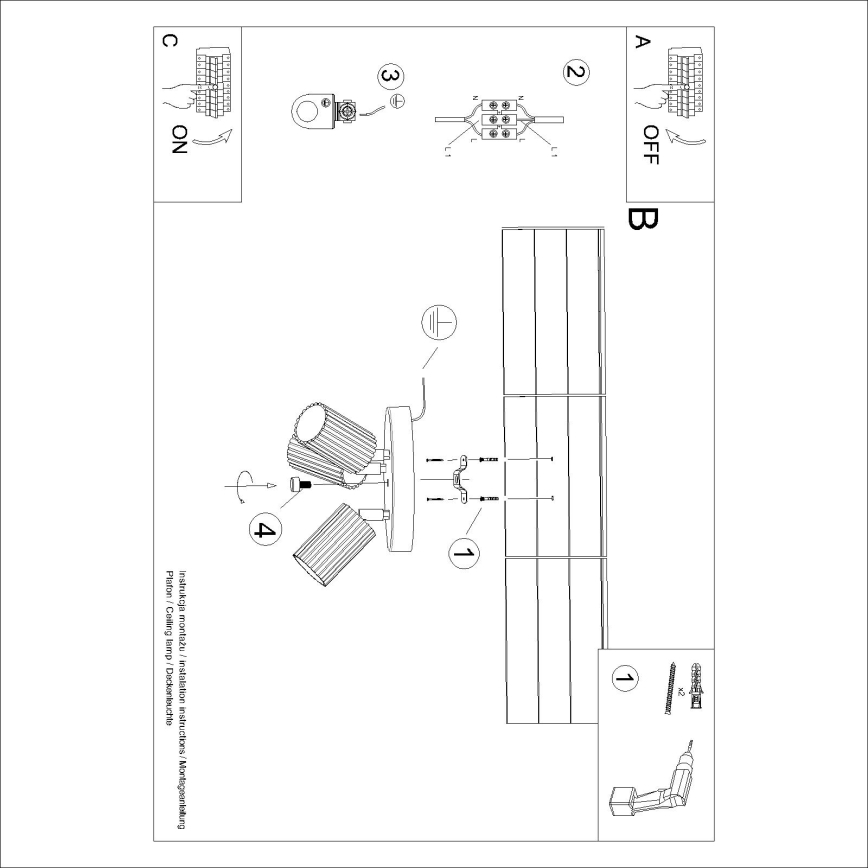 Brilagi - LED-spot CRESTO 3x GU10/10W/230V vit