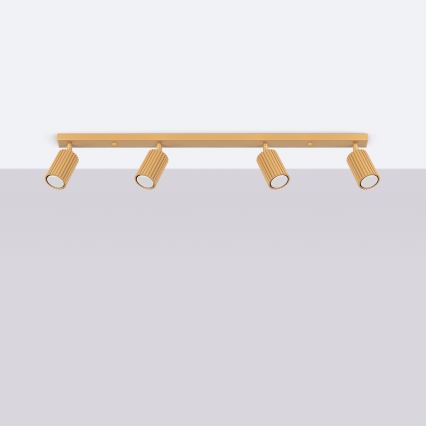 Brilagi - LED-spot CRESTO 4xGU10/10W/230V, guldfärgad