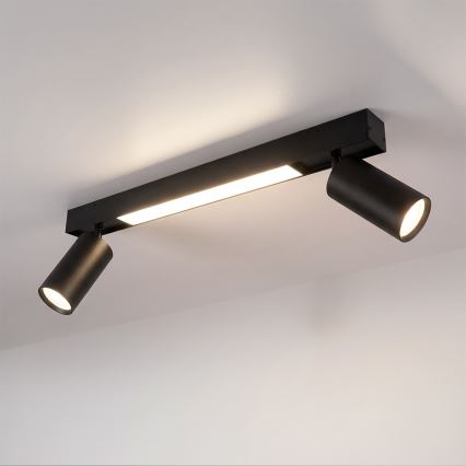Brilagi - LED-spot SELE 2xGU10/30W/230V + LED/15W svart