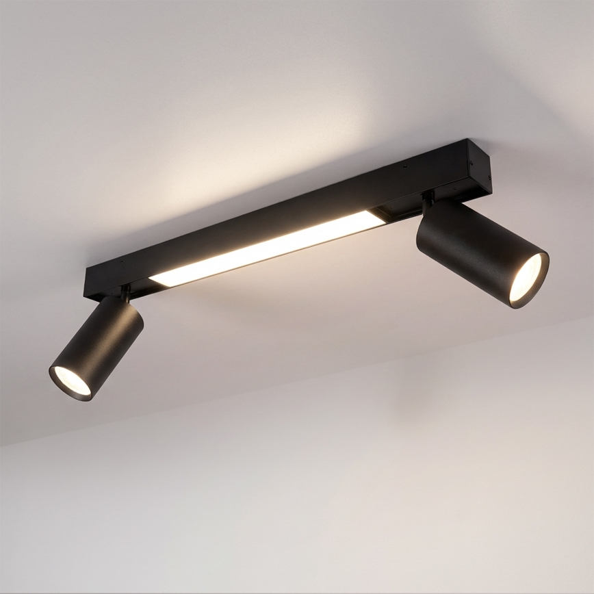 Brilagi - LED-spot SELE 2xGU10/30W/230V + LED/15W svart