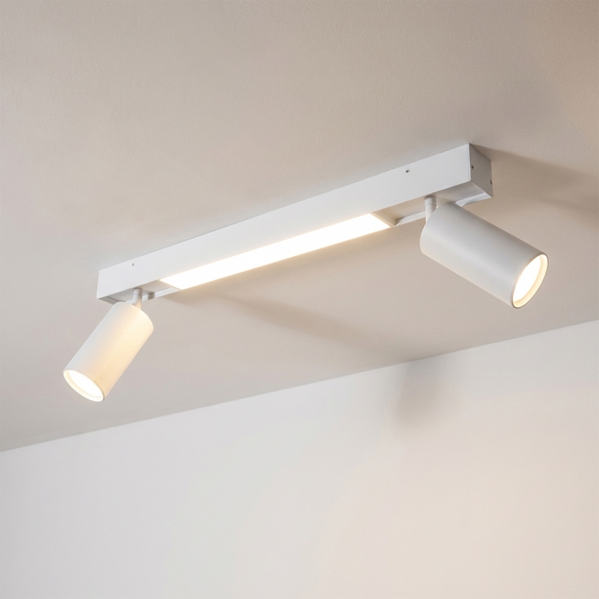 Brilagi - LED-spot SELE 2xGU10/30W/230V + LED/15W vit