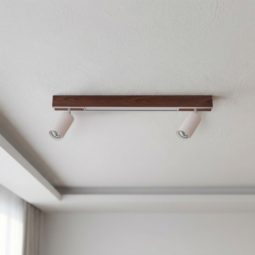 BRILAGI - LED-spot SELE 2xGU10/30W/230V + LED/15W vit/körsbärsdekor