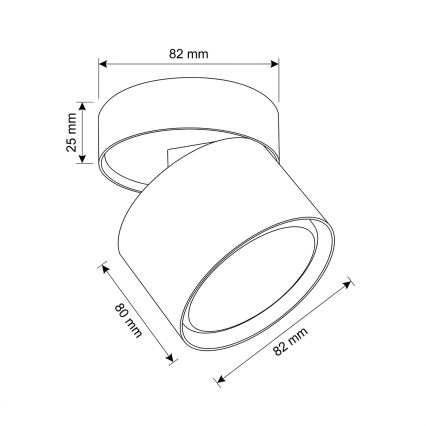 BRILAGI - LED-spot SMOOTH TILTY 1xGX53/15W/230V svart