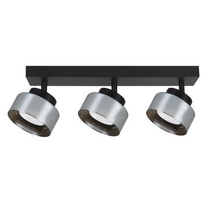 Brilagi - LED Spotarmatur AURA LUX 3xGX53/30W/230V svart/rökfärgad