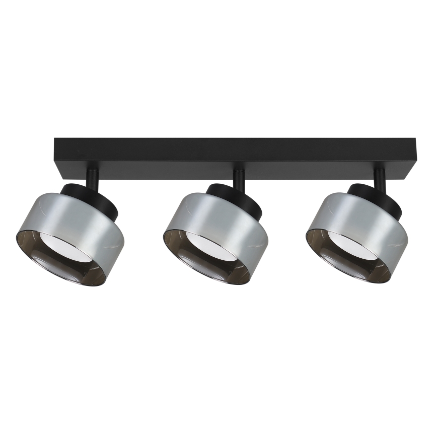 Brilagi - LED Spotarmatur AURA LUX 3xGX53/30W/230V svart/rökfärgad