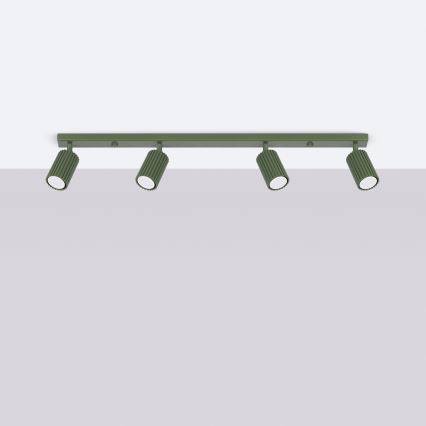 Brilagi - LED-spotarmatur CRESTO 4xGU10/10W/230V grön