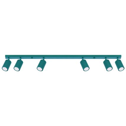 Brilagi - LED-spotarmatur CRESTO 6xGU10/10W/230V turkos