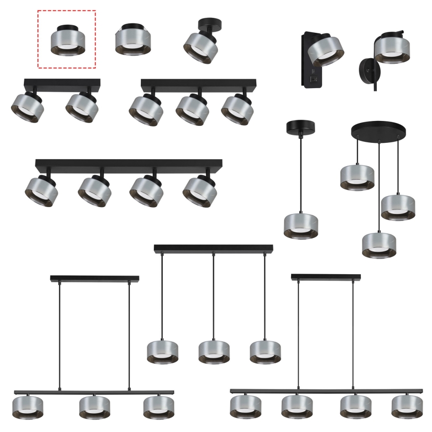 Brilagi - LED Spotlampa AURA LUX 1xGX53/30W/230V Ø 13 cm svart/rökfärgad