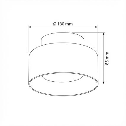Brilagi - LED Spotlampa AURA LUX 1xGX53/30W/230V Ø 13 cm svart/rökfärgad