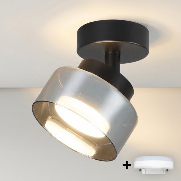 Brilagi - LED Spotlampa AURA LUX 1xGX53/30W/230V Ø 13 cm svart/rökfärgad