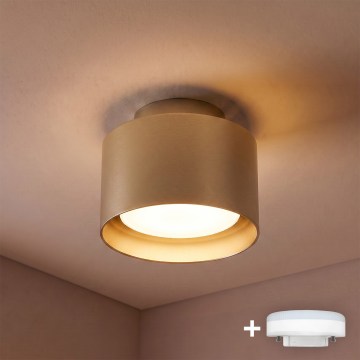 BRILAGI - LED-spotlampa BACKLIT 1xGX53/15W/230V + LED/3W Ø 10 cm guldfärgad