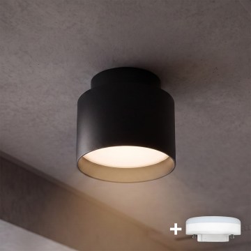 BRILAGI - LED-spotlampa BACKLIT 1xGX53/15W/230V + LED/3W Ø 8 cm svart