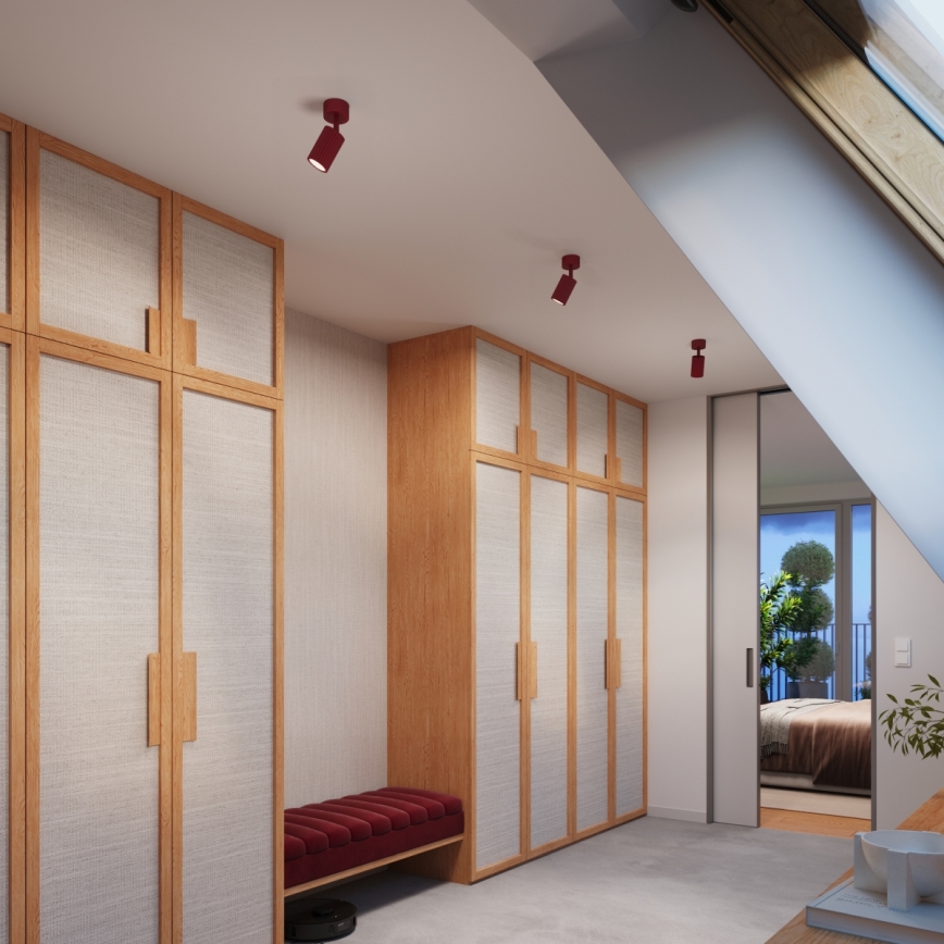 Brilagi - LED-spotlampa CRESTO 1xGU10/10W/230V vinröd