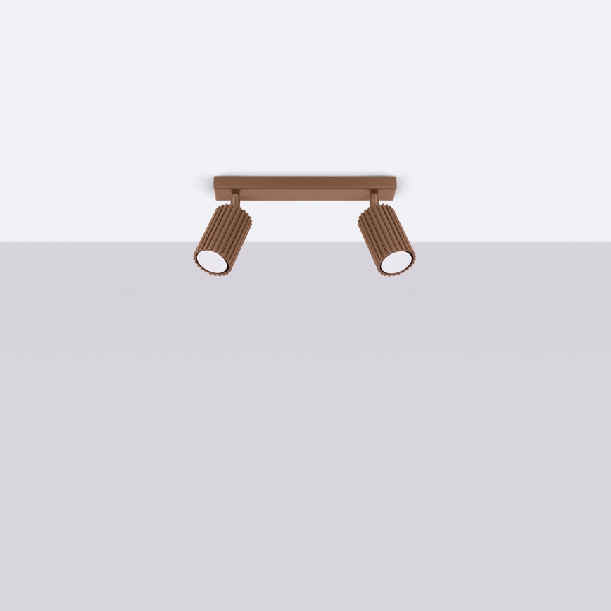 Brilagi - LED-spotlampa CRESTO 2xGU10/10W/230V brun