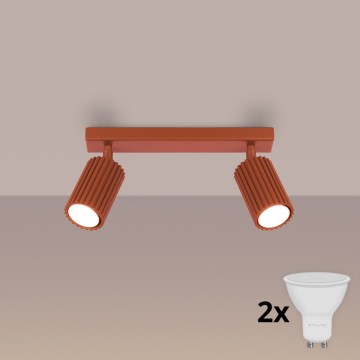 BRILAGI - LED-spotlampa CRESTO 2xGU10/10W/230V orange