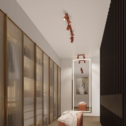 Brilagi - LED-spotlampa CRESTO 2xGU10/10W/230V röd