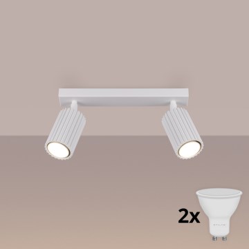 Brilagi - LED-spotlampa CRESTO 2xGU10/10W/230V vit