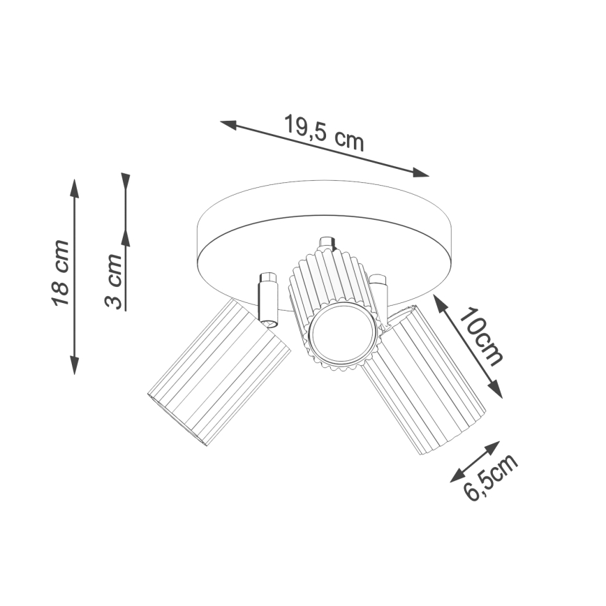 Brilagi - LED-spotlampa CRESTO 3xGU10/10W/230V bordeaux