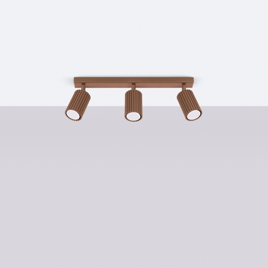 Brilagi - LED-spotlampa CRESTO 3xGU10/10W/230V brun