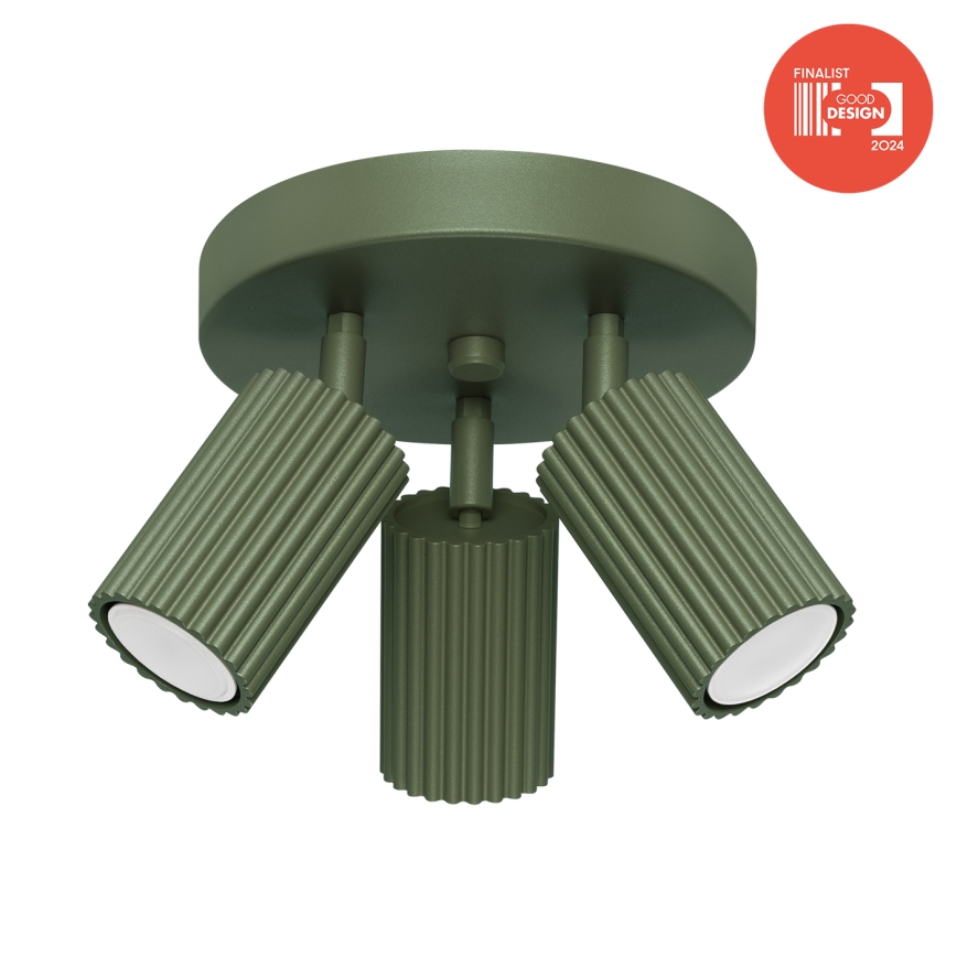 Brilagi - LED-spotlampa CRESTO 3xGU10/10W/230V grön