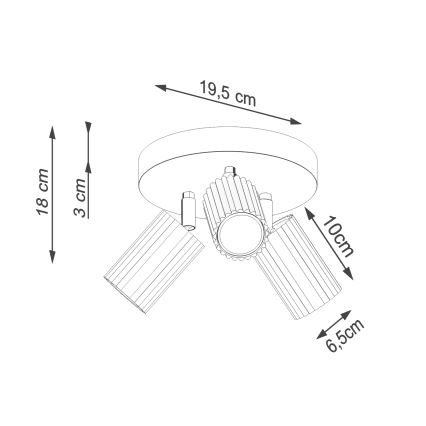 Brilagi - LED-spotlampa CRESTO 3xGU10/10W/230V grön