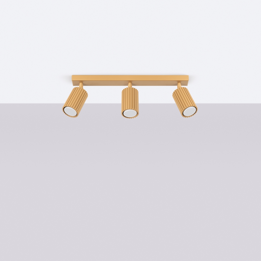 Brilagi - LED-spotlampa CRESTO 3xGU10/10W/230V guldig