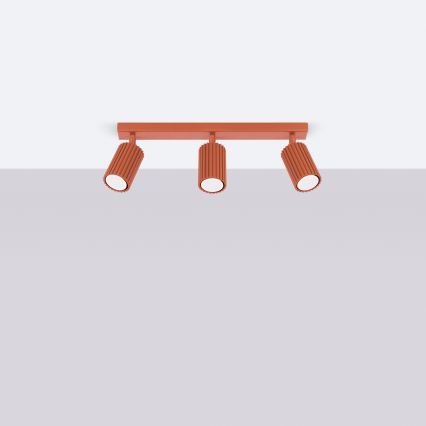 Brilagi - LED-spotlampa CRESTO 3xGU10/10W/230V, röd