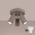 Brilagi - LED-spotlampa CRESTO 3xGU10/10W/230V taupe