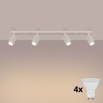 Brilagi - LED-spotlampa CRESTO 4xGU10/10W/230V krämvit