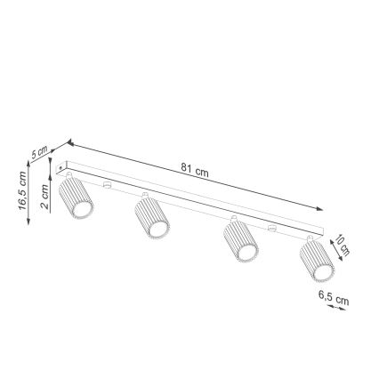 Brilagi - LED-spotlampa CRESTO 4xGU10/10W/230V rosa