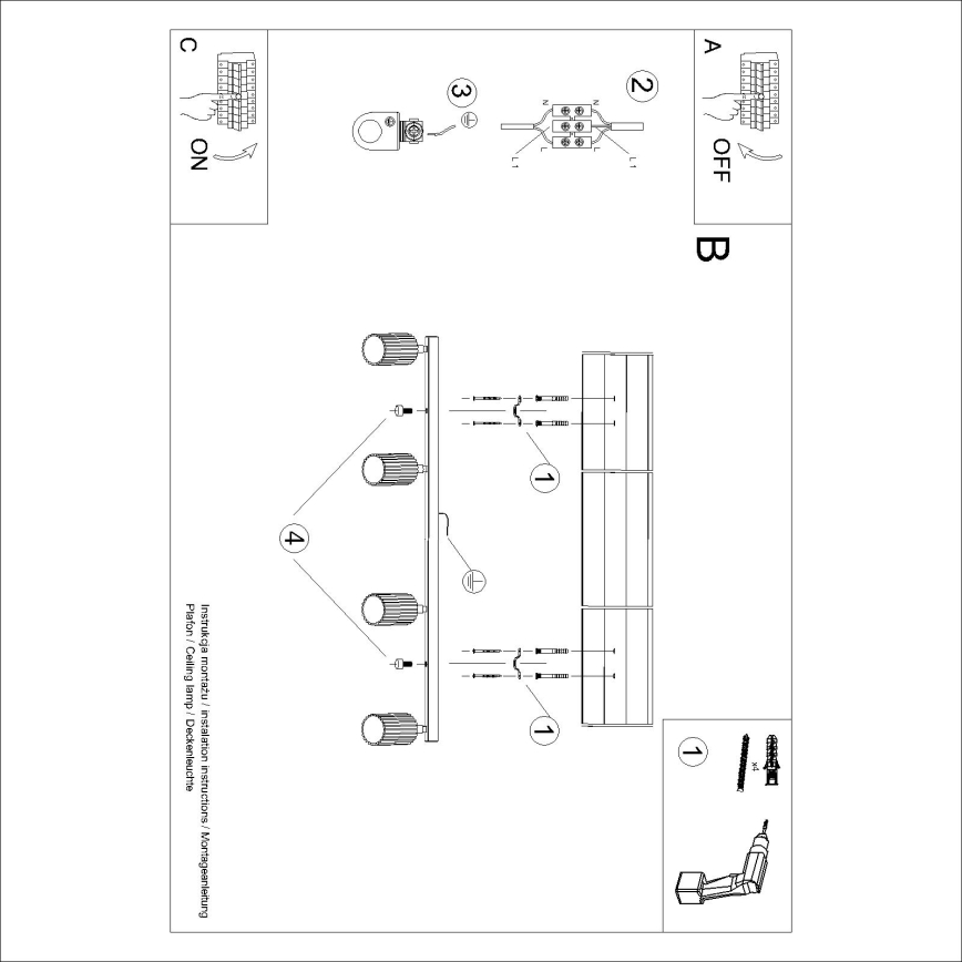 Brilagi - LED-spotlampa CRESTO 4xGU10/10W/230V rosa