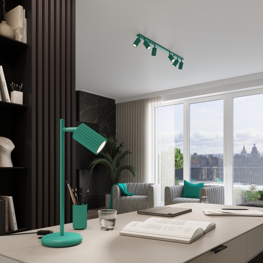 Brilagi - LED-spotlampa CRESTO 4xGU10/10W/230V turkos