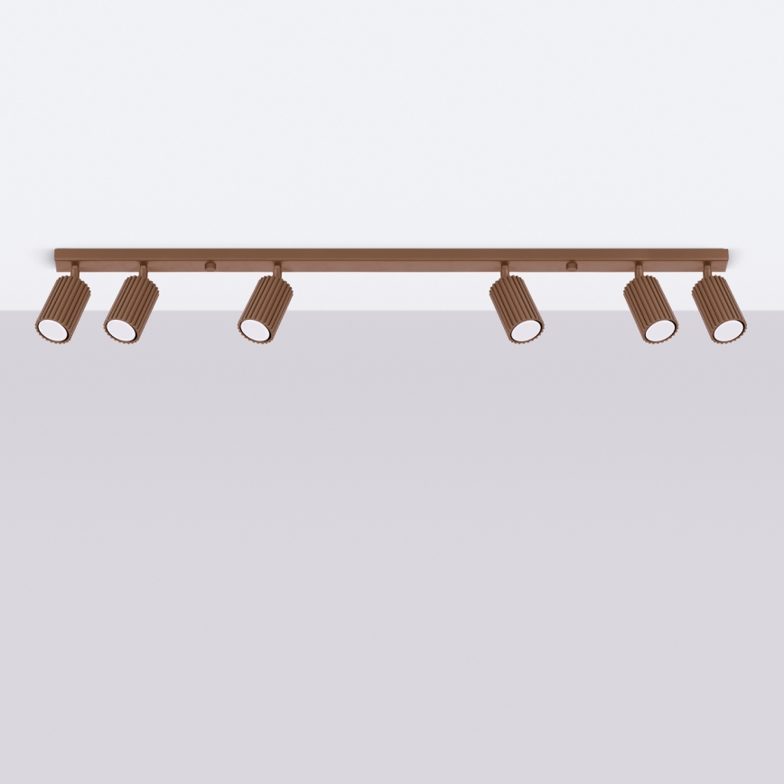 Brilagi - LED-spotlampa CRESTO 6xGU10/10W/230V brun