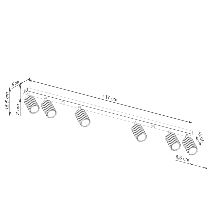 Brilagi - LED-spotlampa CRESTO 6xGU10/10W/230V vinröd