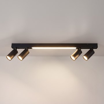 Brilagi - LED-spotlampa SELE 4xGU10/30W/230V + LED/20W svart