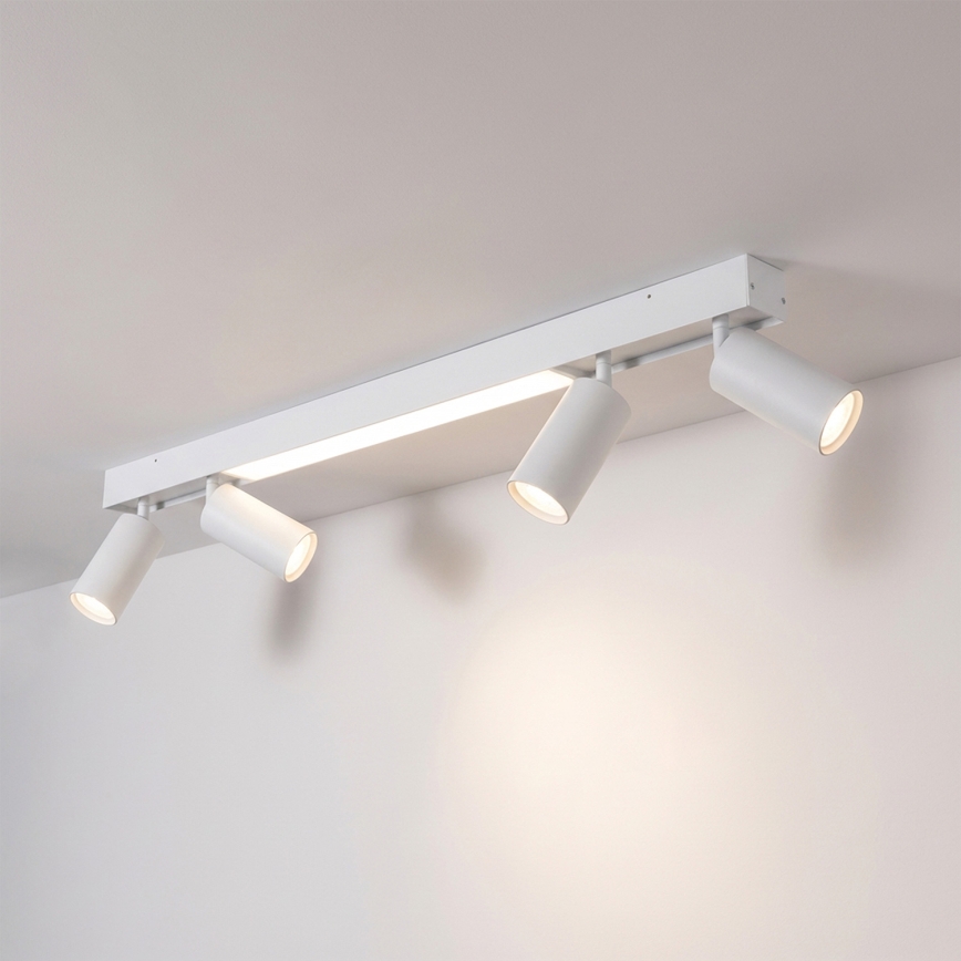 Brilagi - LED-spotlampa SELE 4xGU10/30W/230V + LED/20W vit