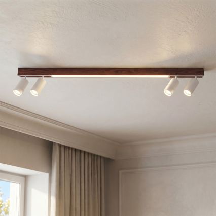 BRILAGI - LED-spotlampa SELE 4xGU10/30W/230V + LED/25W vit/körsbärsdekor