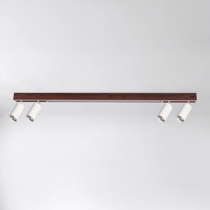 BRILAGI - LED-spotlampa SELE 4xGU10/30W/230V + LED/25W vit/körsbärsdekor